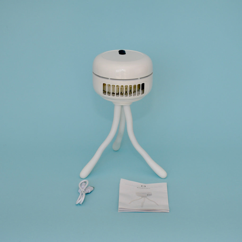 Octobreeze - De All-in-One Draadloze Ventilator met Nachtlamp